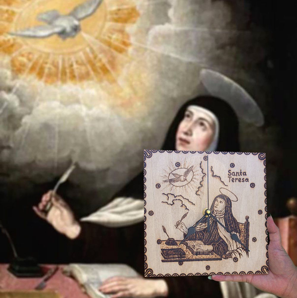 Reloj de Santa Teresa y el Espíritu Santo